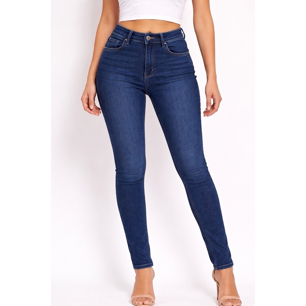 American Eagle Hi-Rise Jegging Dark Indigo Skinny Jeans‎ Womens 4 Regular Blue